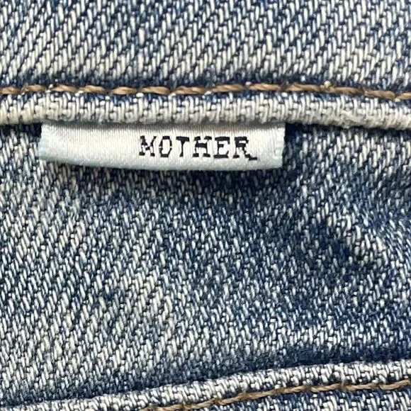 Mother Denim The Dropout Fray blue jeans, sz 27. Cropped ankle distressed torn - Picture 8 of 12